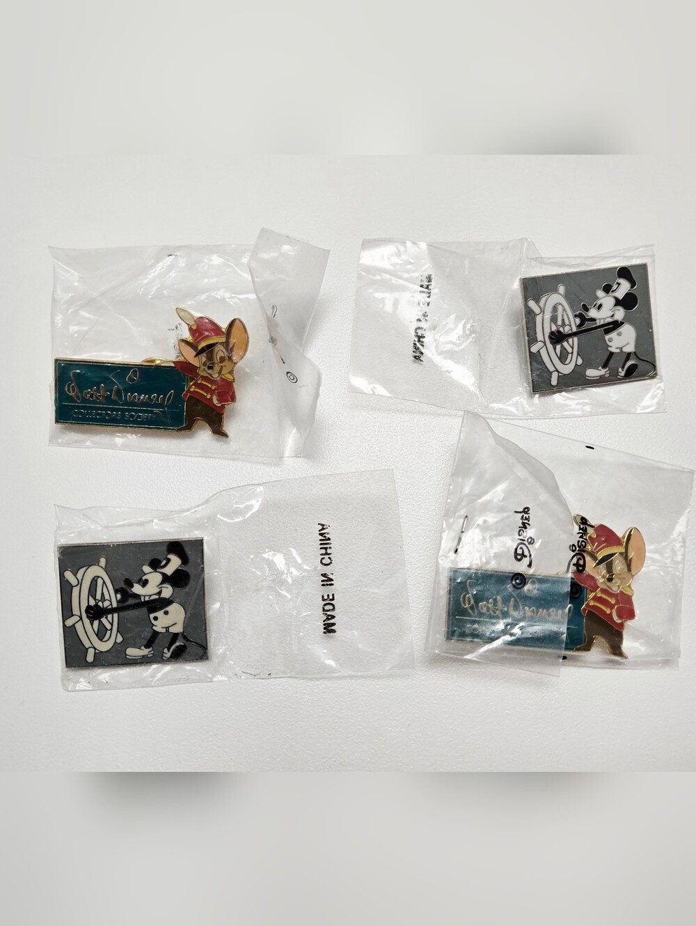 Walt Disney Collectors Society Pins, 2 Sets Of 2.